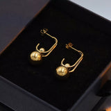 18K Gold-Plated Ball Drop Earrings - Trendsi - Flyclothing LLC