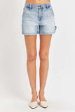 Risen Full Size High Rise Denim Shorts - Trendsi - Flyclothing LLC