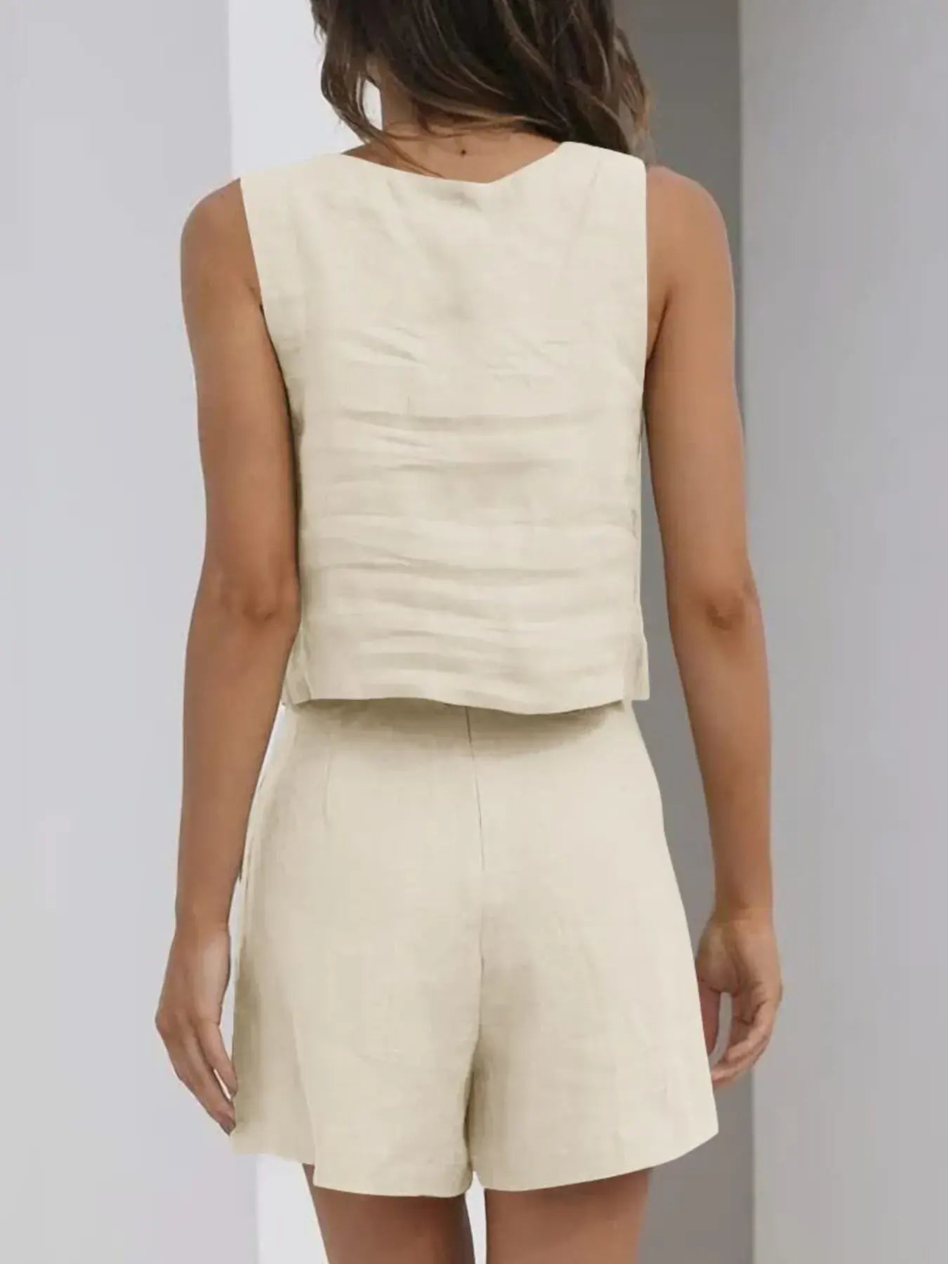 Square Neck Tank and Shorts Set - Trendsi - Flyclothing LLC