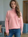 Turtleneck Raglan Sleeve Sweater - Trendsi - Flyclothing LLC