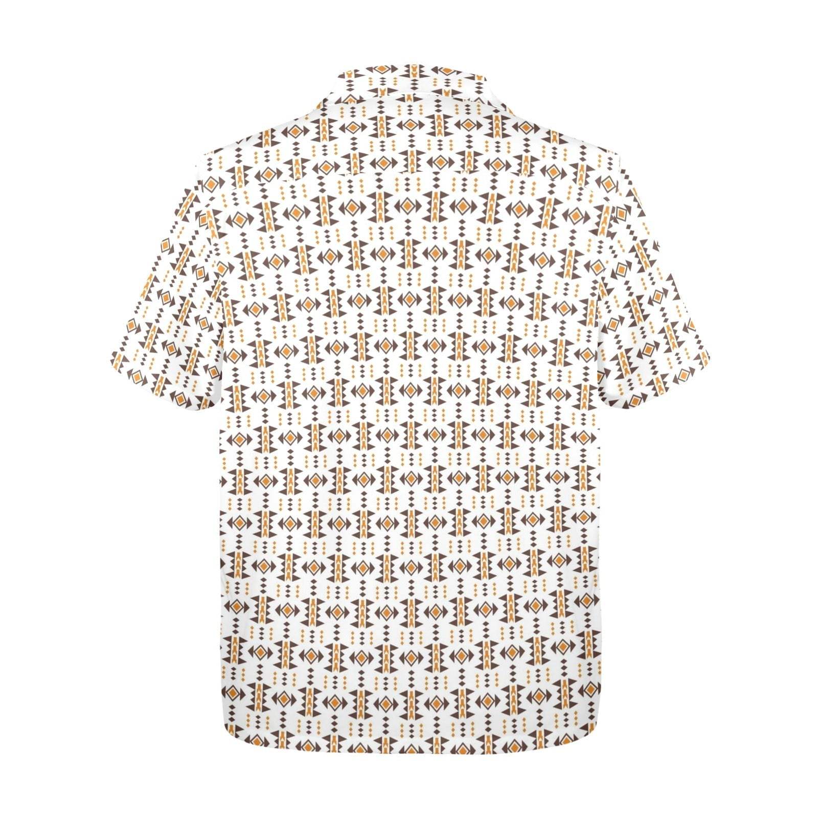 Baha Ranch White Aztec Hawaiian Shirt Made in America