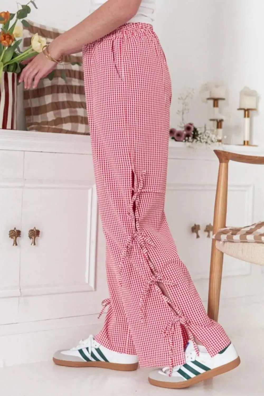 Side Tied Pants with Pockets - Trendsi - Flyclothing LLC