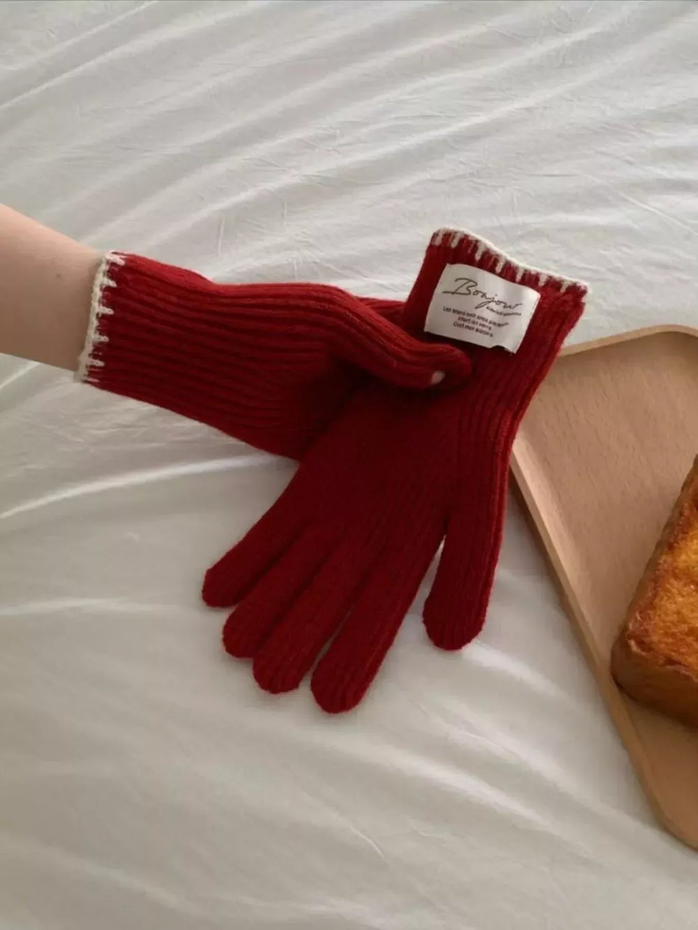 Ribbed Knit Gloves - Trendsi - Flyclothing LLC