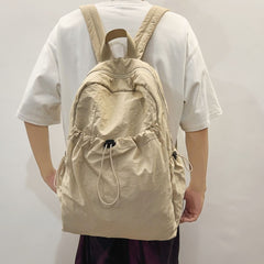 Drawstring Nylon Backpack Bag - Trendsi