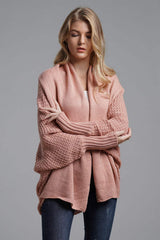 Open Front Batwing Sleeve Cardigan - Trendsi - Flyclothing LLC