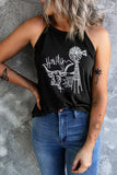 Bull Graphic Round Neck Tank - Trendsi - Flyclothing LLC