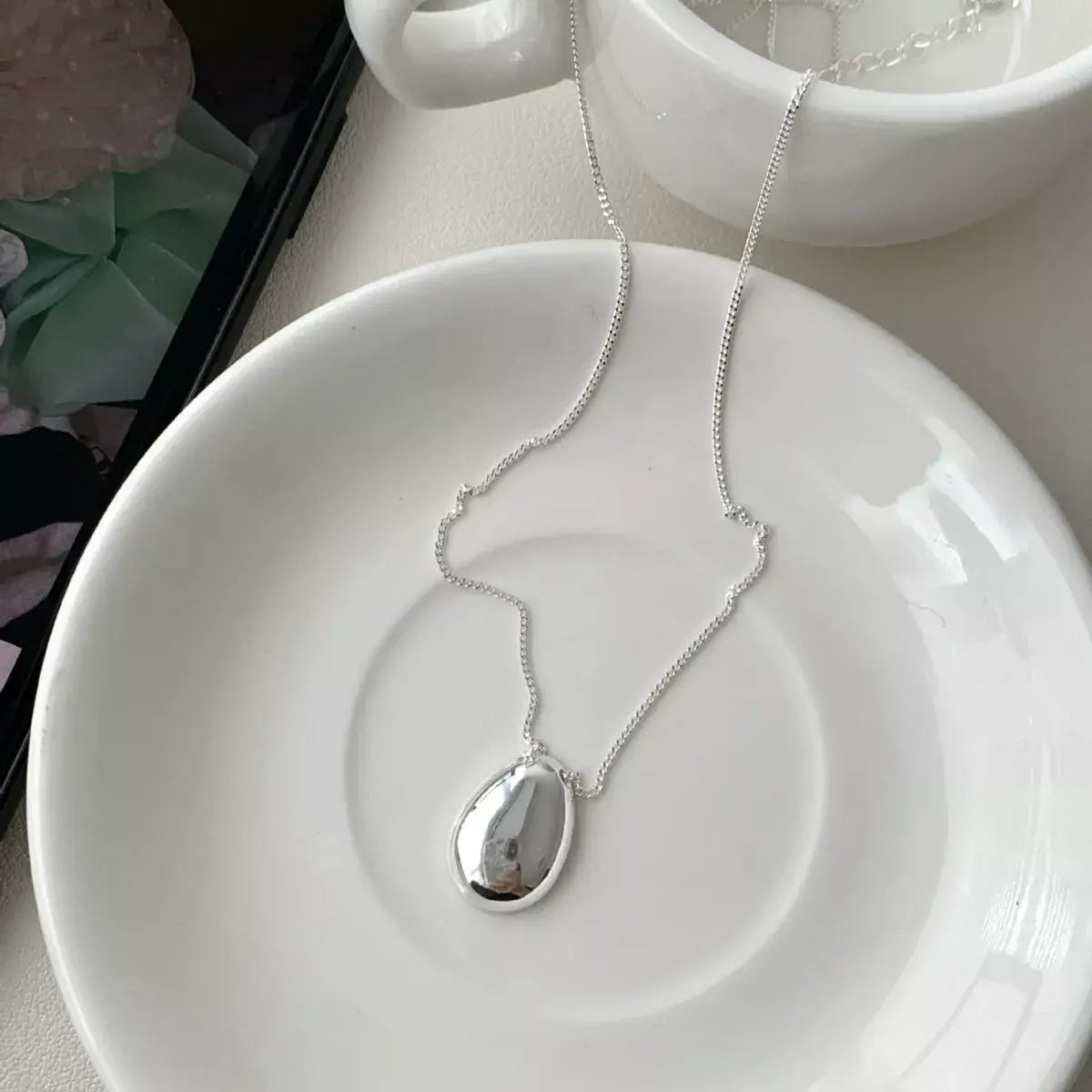 925 Sterling Silver Pendant Necklace - Trendsi - Flyclothing LLC