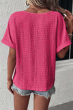 V-Neck Short Sleeve Blouse - Trendsi - Flyclothing LLC