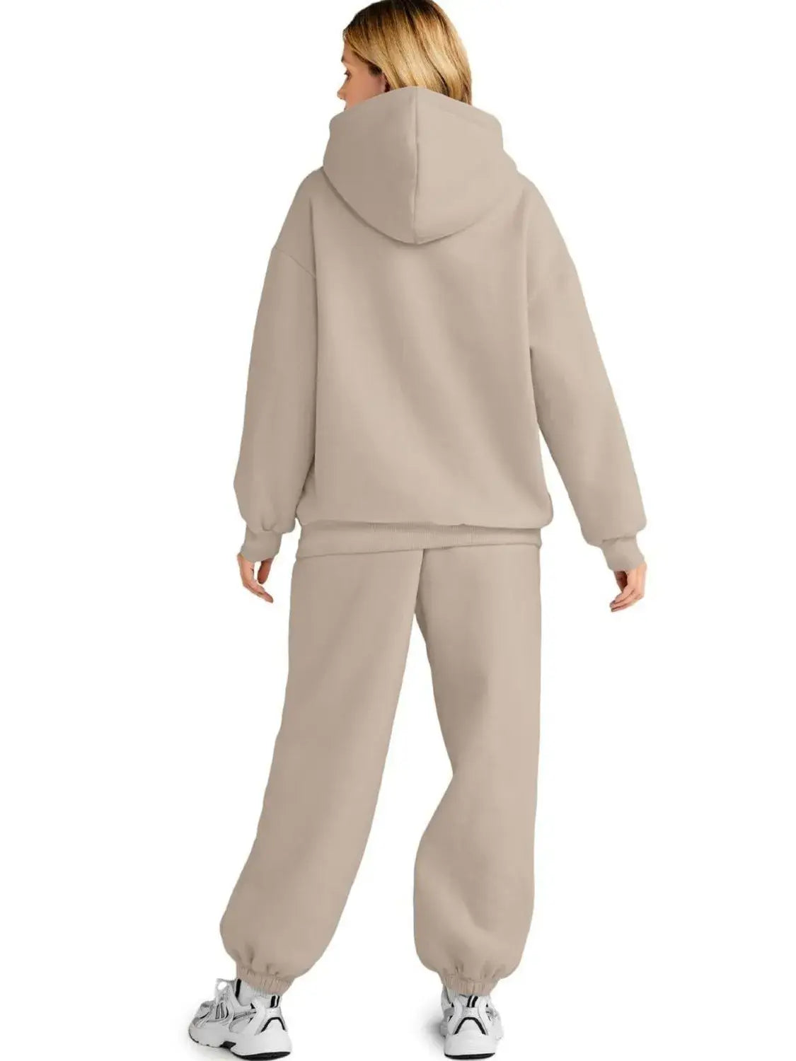 Full Size Kangaroo Pocket Hoodie and Joggers Set Plus Size - Trendsi - Flyclothing LLC