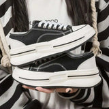 Tied Round Toe Platform Sneakers - Trendsi - Flyclothing LLC