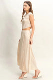 HYFVE Sleeveless Top and Maxi Skirt Set - Trendsi