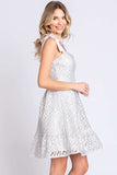 GeeGee Mesh Floral Embroidered Sleeveless Dress - Trendsi - Flyclothing LLC