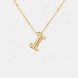 Gold-Plated Letter Pendant Necklace - Trendsi - Flyclothing LLC