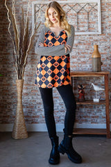 Heimish Full Size Checkered Contrast Striped Long Sleeve T-Shirt - Trendsi - Flyclothing LLC