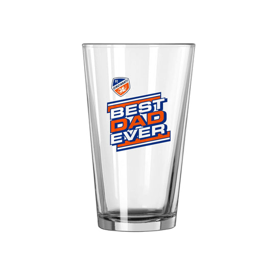 FC Cincinnati 16oz Best Dad Ever Pint Glass - Logo Brands - Flyclothing LLC