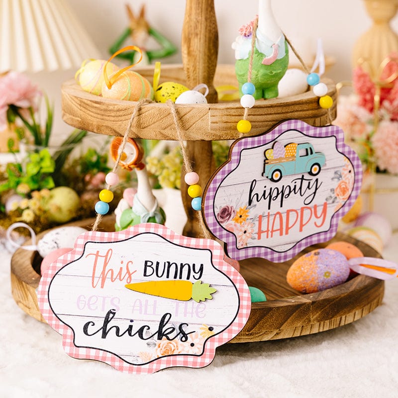 Easter Wooden Bead Hanging Widget - Trendsi