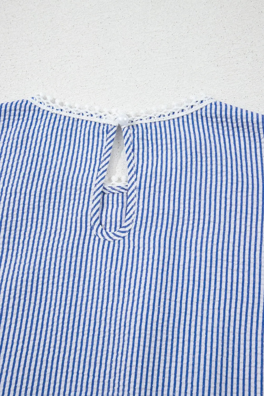 Stripe Lace Patchwork Crew Neck Sleeveless Top - Trendsi - Flyclothing LLC