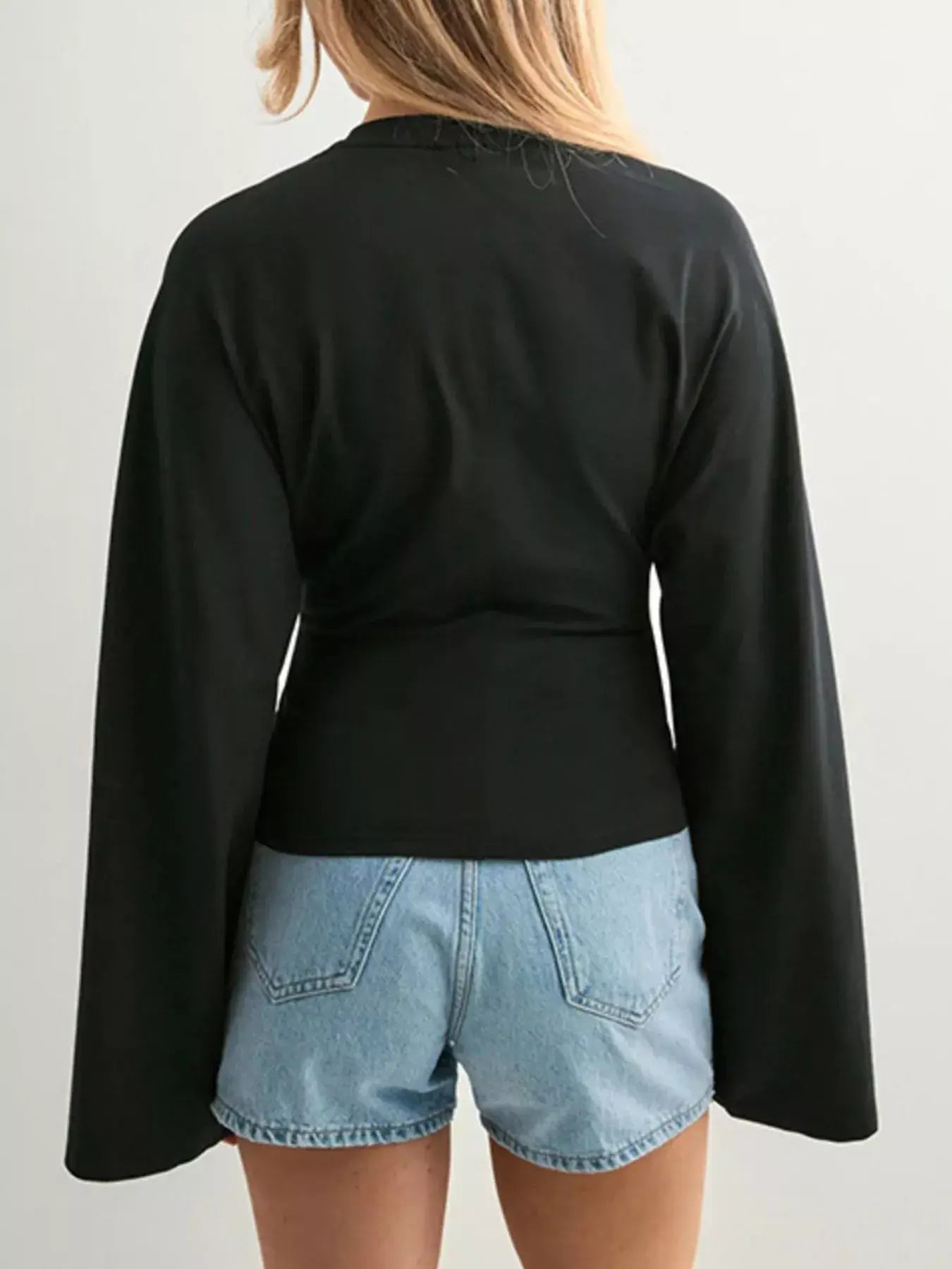 Full Size Long Sleeve Fitted T-Shirt Plus Size - Trendsi - Flyclothing LLC