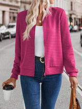 Zip Up Long Sleeve Jacket - Trendsi - Flyclothing LLC