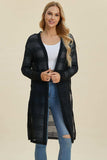 Double Take Full Size Open Front Longline Cardigan - Trendsi - Flyclothing LLC