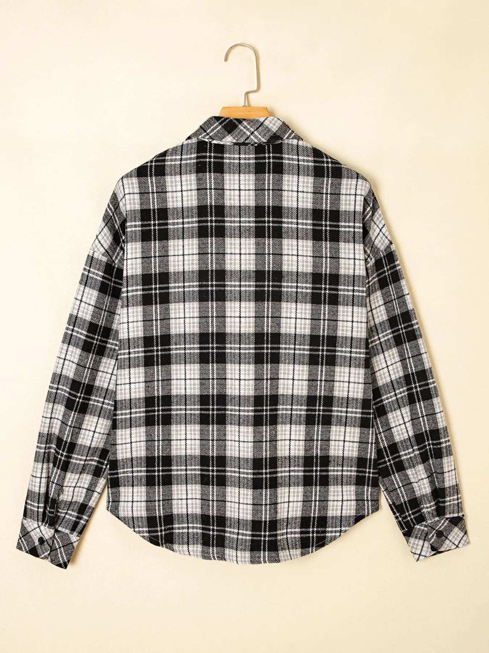 Plaid Print Chest Pockets Buttoned Shirt - Trendsi - Flyclothing LLC