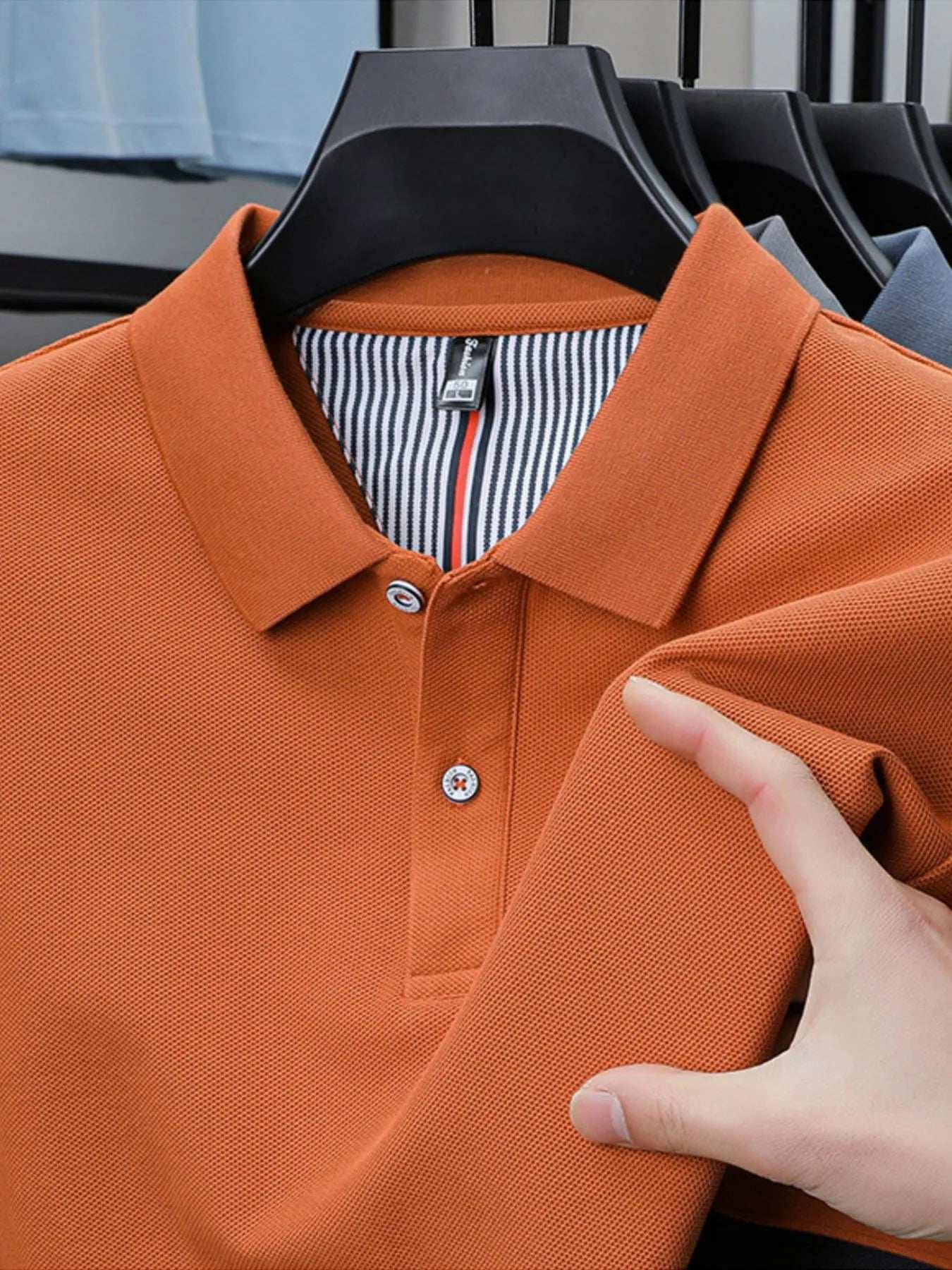 Men's Plus Size Button Detail Short Sleeve Polo - Trendsi - Flyclothing LLC