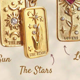 18K Gold-Plated Tarot Card Necklace - Trendsi - Flyclothing LLC