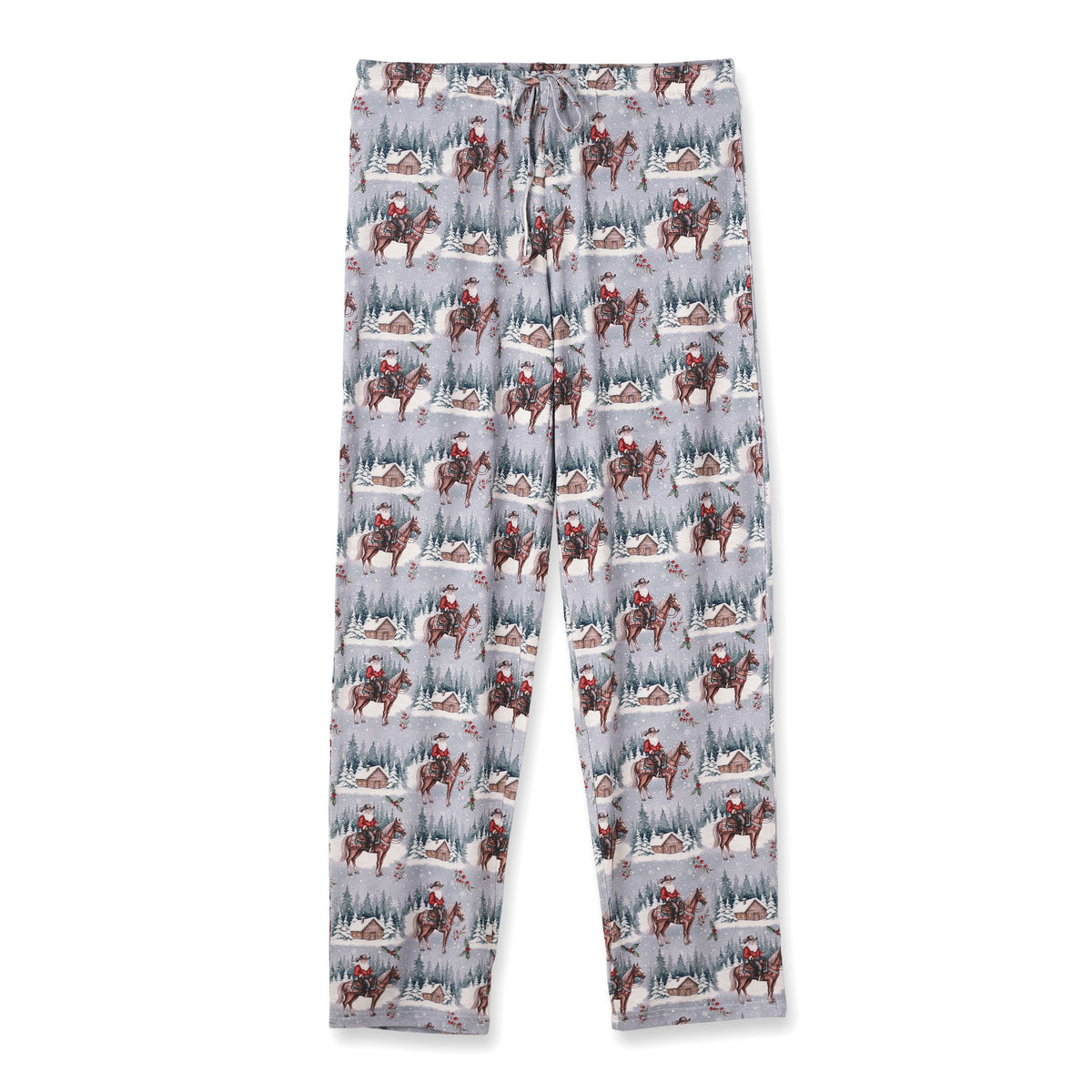 Adult Bamboo Pajama Pants - Cowboy Christmas Western - Tesa Babe - Flyclothing LLC