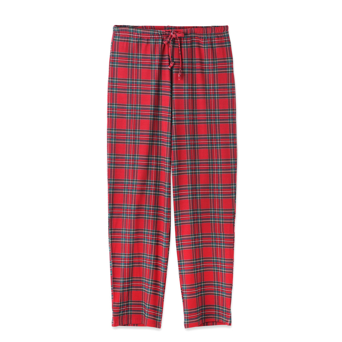 Christmas Unisex Bamboo Pajama Pants – Classic Red Tartan - Tesa Babe - Flyclothing LLC