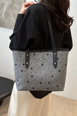 Bow Trim Polyester Tote Bag - Trendsi