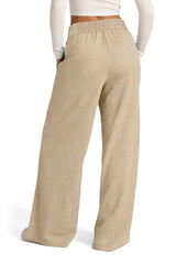 Drawstring Elastic Waist Wide Leg Pants - Trendsi - Flyclothing LLC