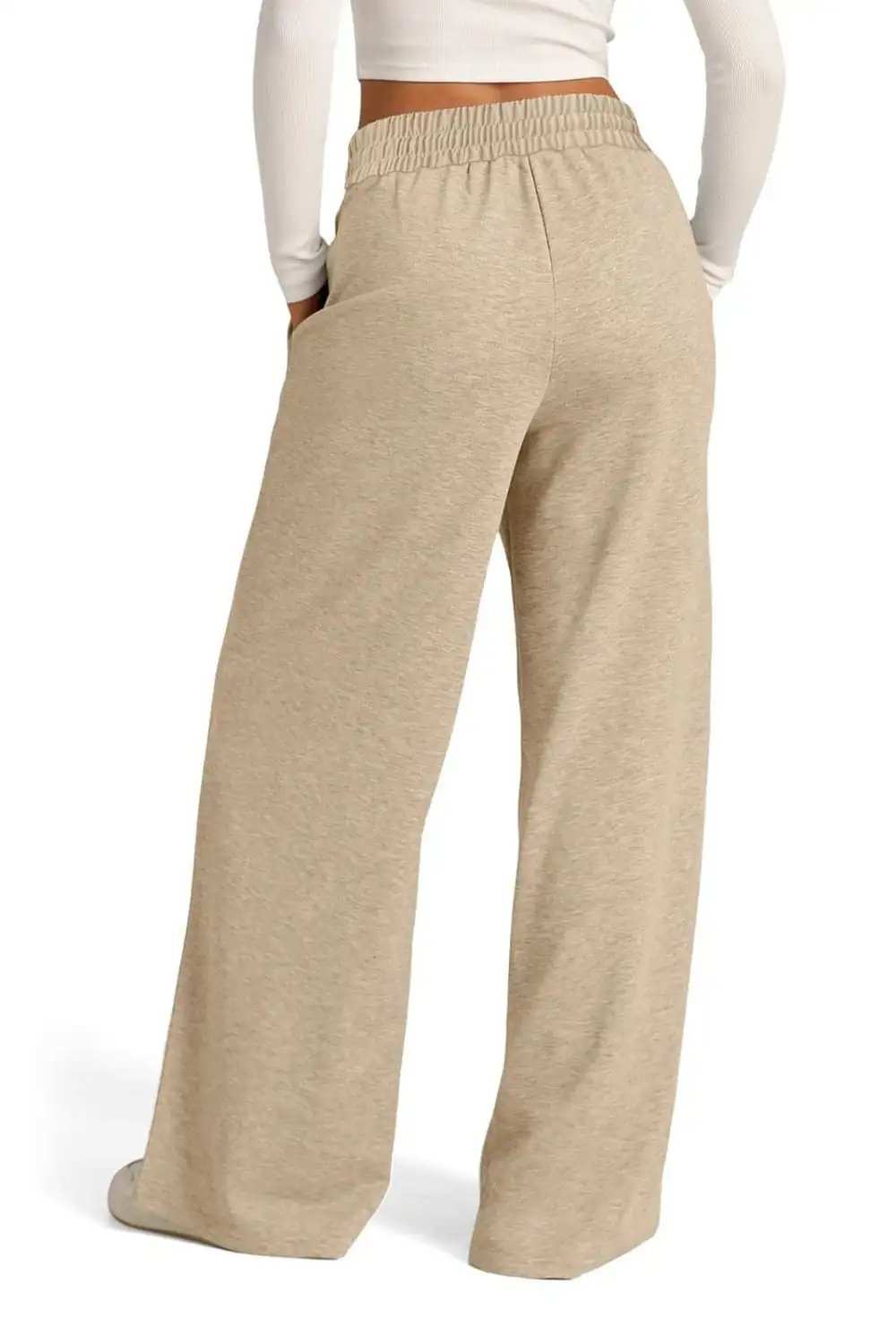 Drawstring Elastic Waist Wide Leg Pants - Trendsi - Flyclothing LLC