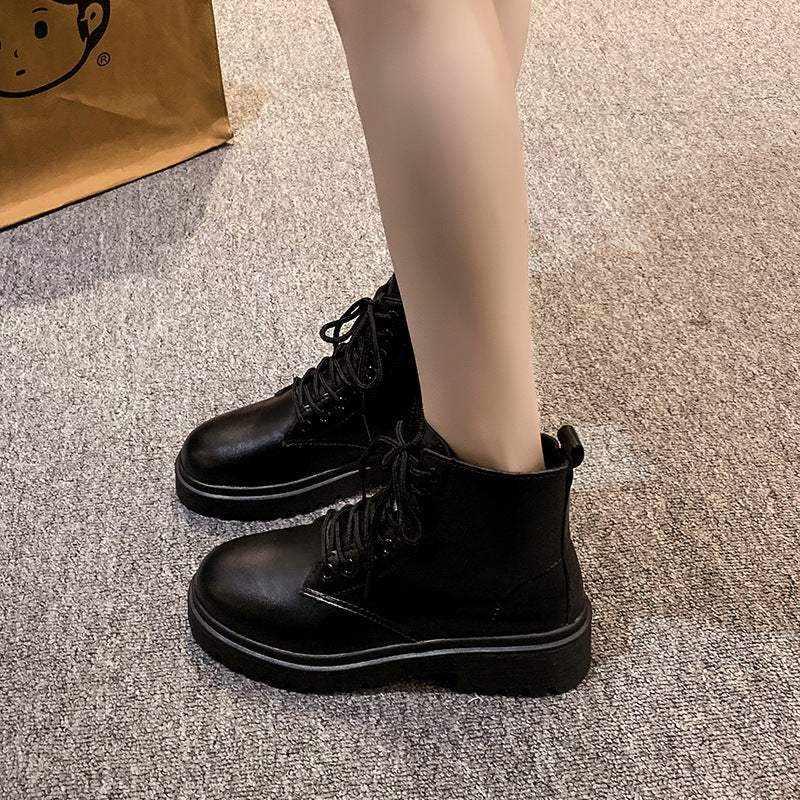 Round-Toe Lace-Up Martin boots - Trendsi - Flyclothing LLC