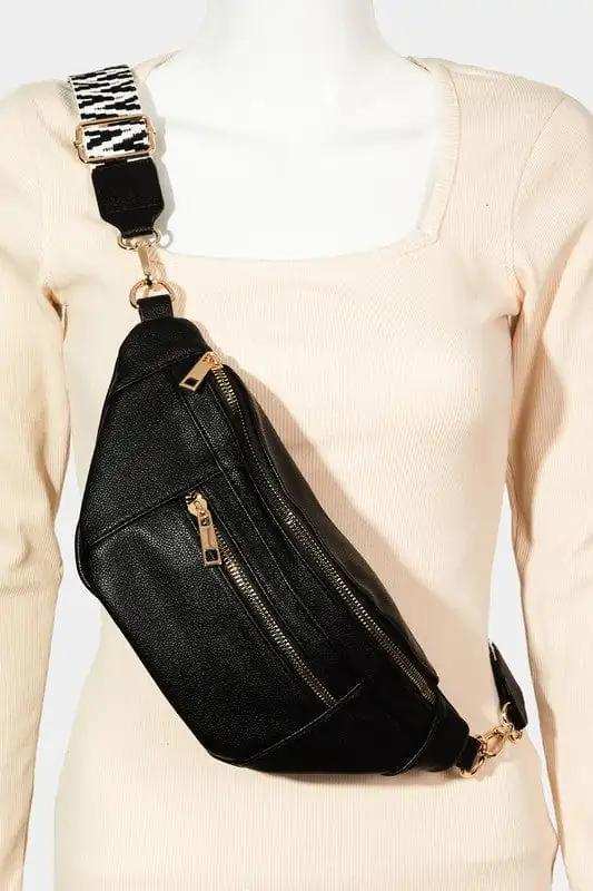 Fame PU Leather Crossbody Bag with Removable Strap - Trendsi - Flyclothing LLC