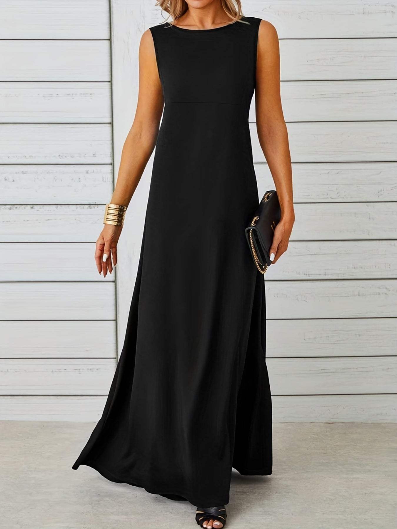 Sleeveless Flowy Maxi Dress - Trendsi - Flyclothing LLC