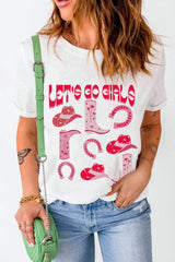 Graphic Round Neck Short Sleeve T-Shirt - Trendsi - Flyclothing LLC