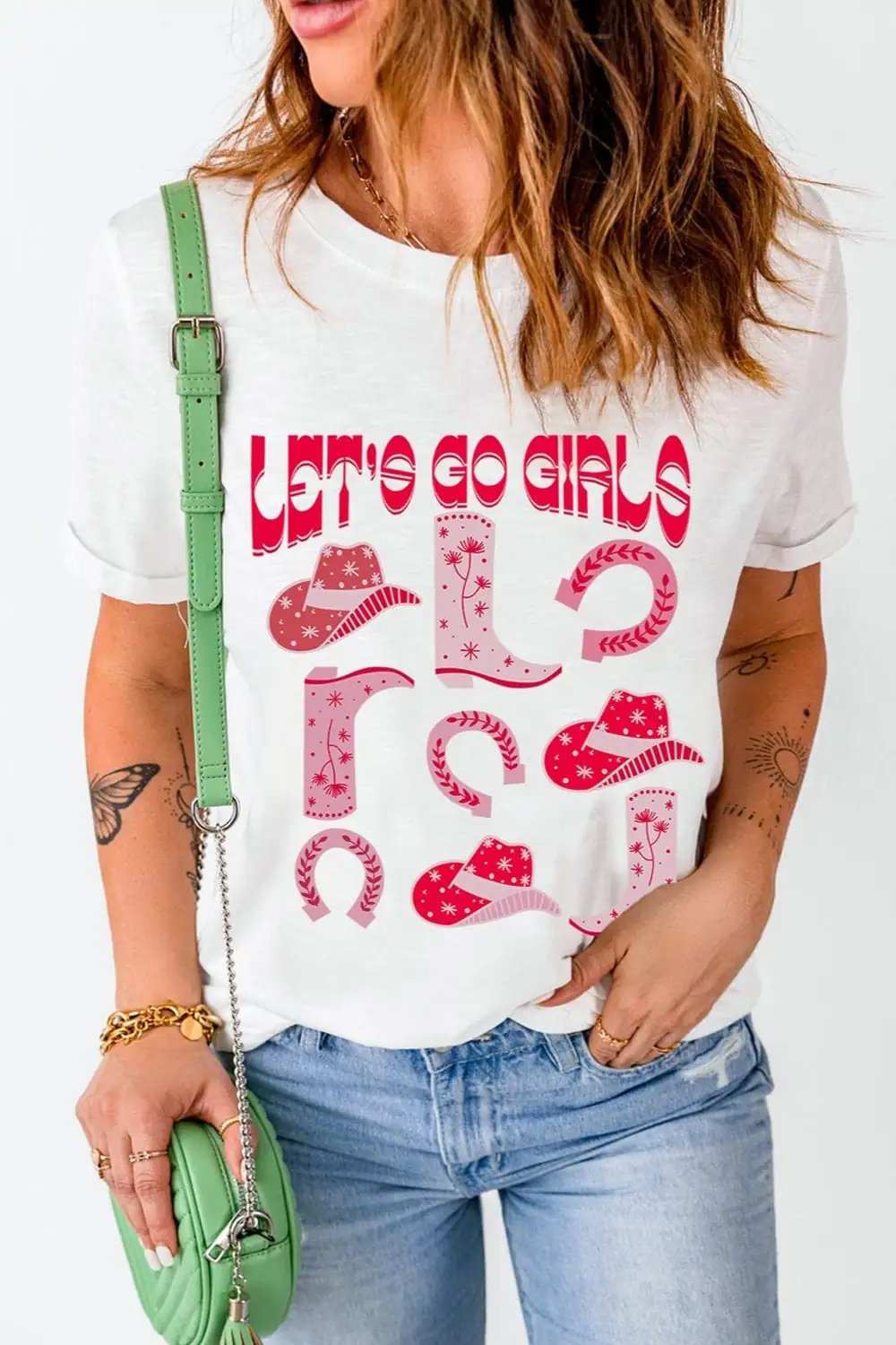 Graphic Round Neck Short Sleeve T-Shirt - Trendsi - Flyclothing LLC