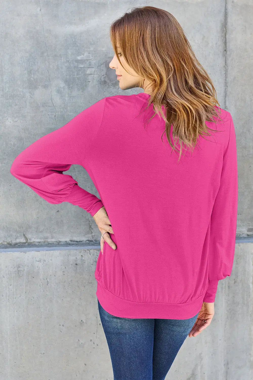 Basic Bae Full Size V-Neck Lantern Sleeve Top - ShopBasicbae - Flyclothing LLC