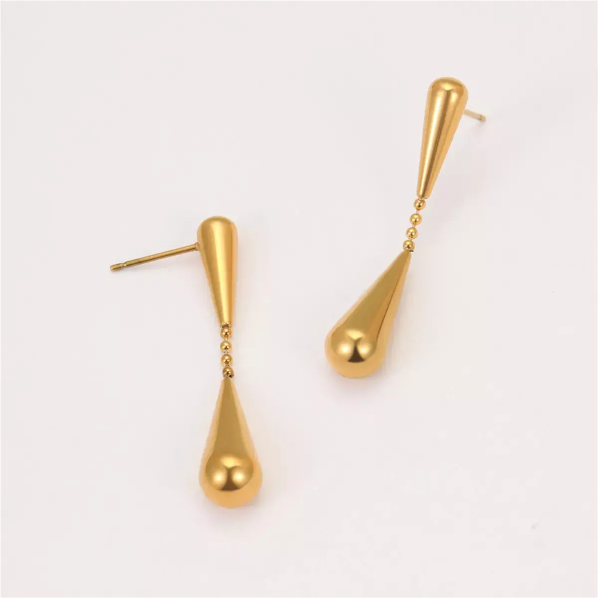 18K Gold-Plated Teardrop Drop Earrings - Trendsi - Flyclothing LLC