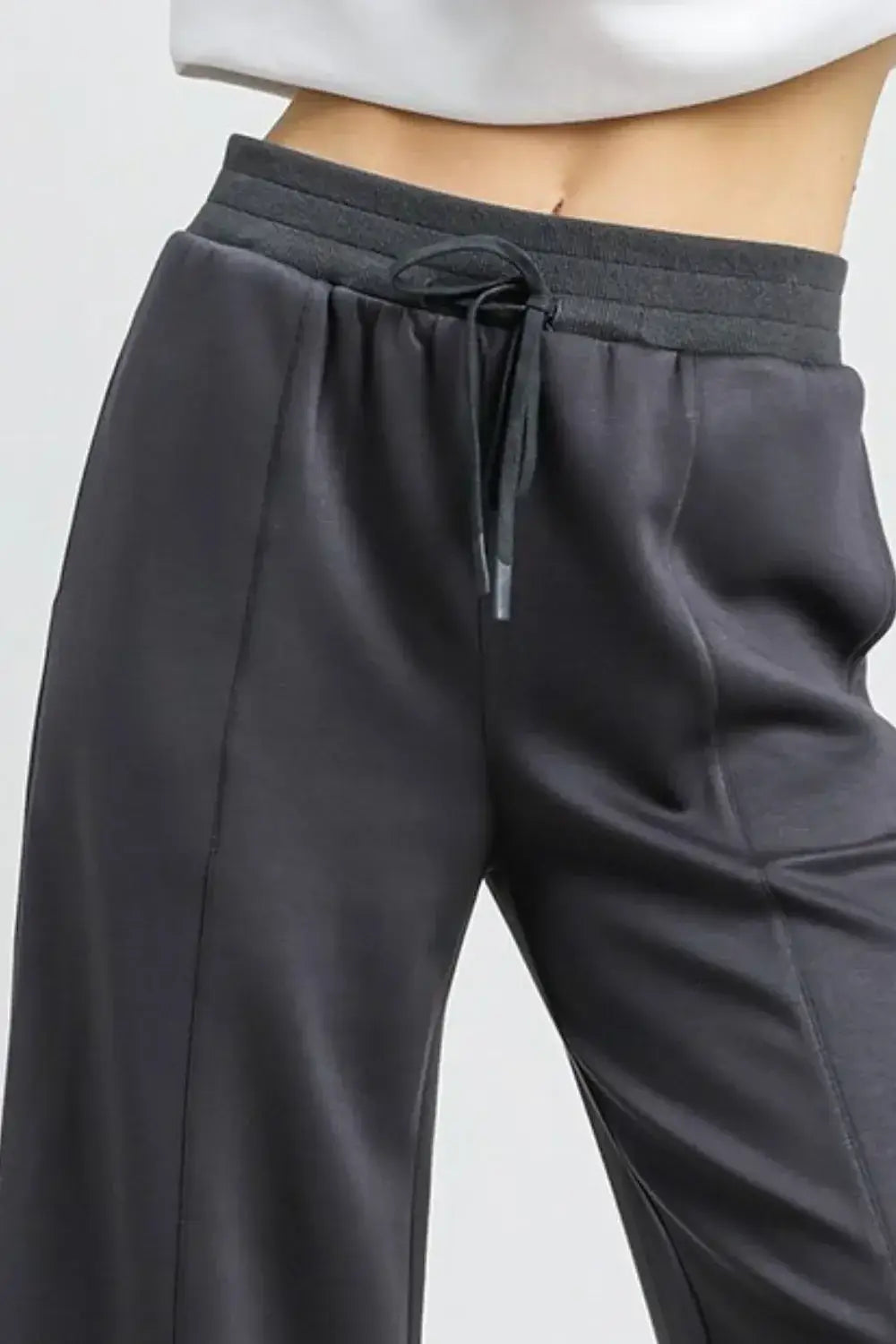 Umgee Drawstring Wide Leg Cropped Pants - Trendsi - Flyclothing LLC