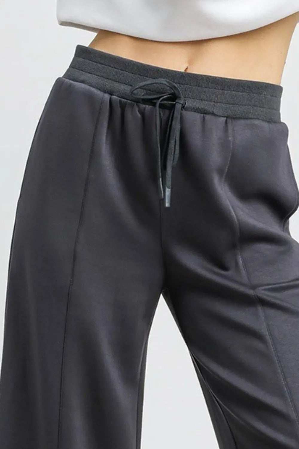 Umgee Drawstring Wide Leg Cropped Pants - Trendsi - Flyclothing LLC