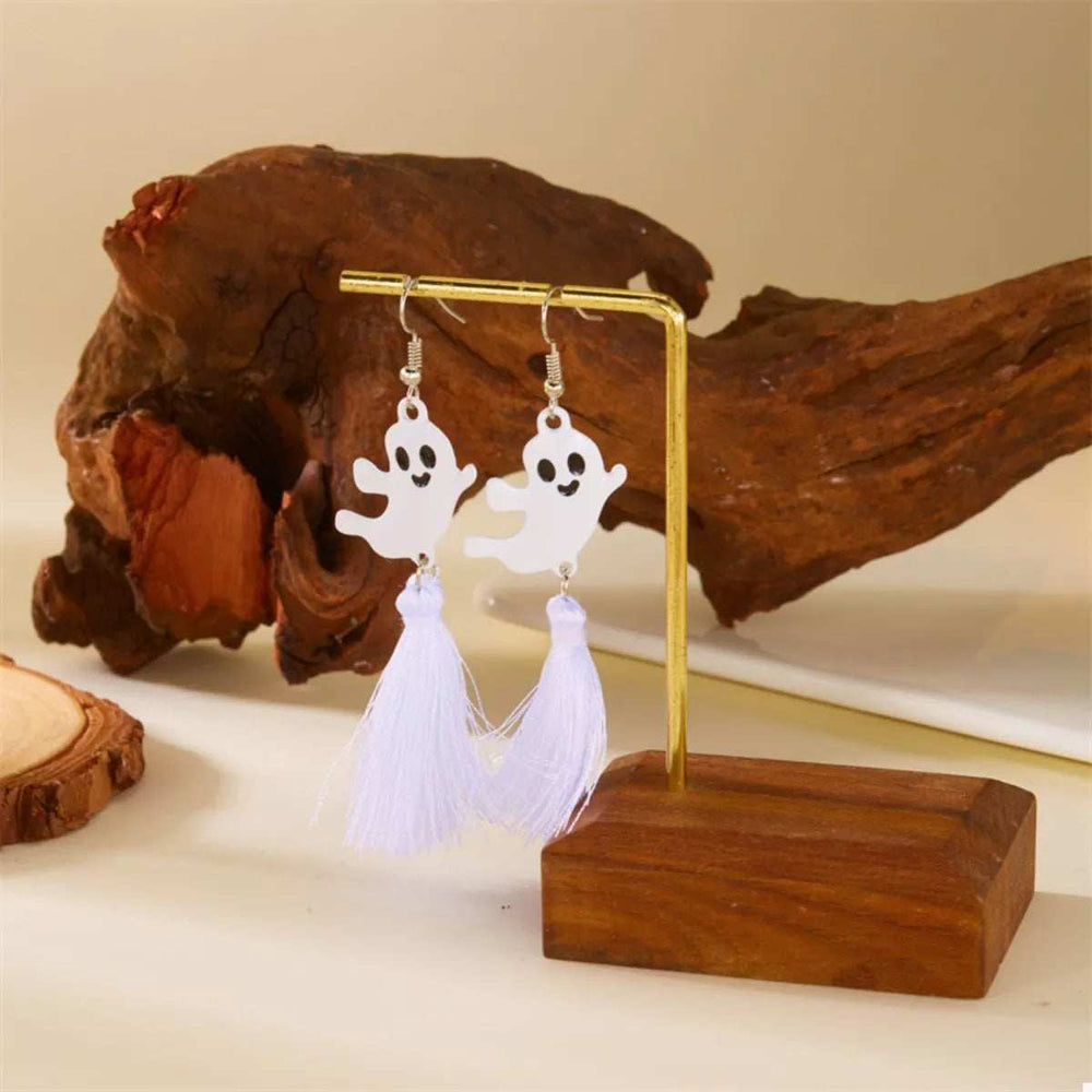 Halloween Ghost and Pumpkin Dangle Earrings - Trendsi - Flyclothing LLC