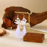 Halloween Ghost and Pumpkin Dangle Earrings - Trendsi - Flyclothing LLC