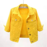 Full Size Cropped Denim Jacket Plus Size - Trendsi - Flyclothing LLC