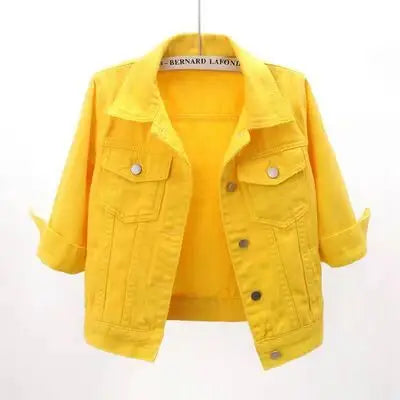 Full Size Cropped Denim Jacket Plus Size - Trendsi - Flyclothing LLC