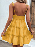 Frill Spaghetti Strap Tiered Dress - Trendsi - Flyclothing LLC