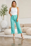 RFM Crop Chloe Full Size Tummy Control High Waist Raw Hem Jeans - Trendsi