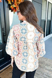 Tassel Tie Neck Balloon Sleeve Blouse - Trendsi