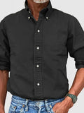 Men's Full Size Collared Neck Button Down Shirt Plus Size - Trendsi - Flyclothing LLC
