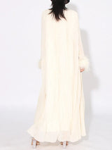 Rhinestone Long Sleeve Maxi Dress - Trendsi - Flyclothing LLC